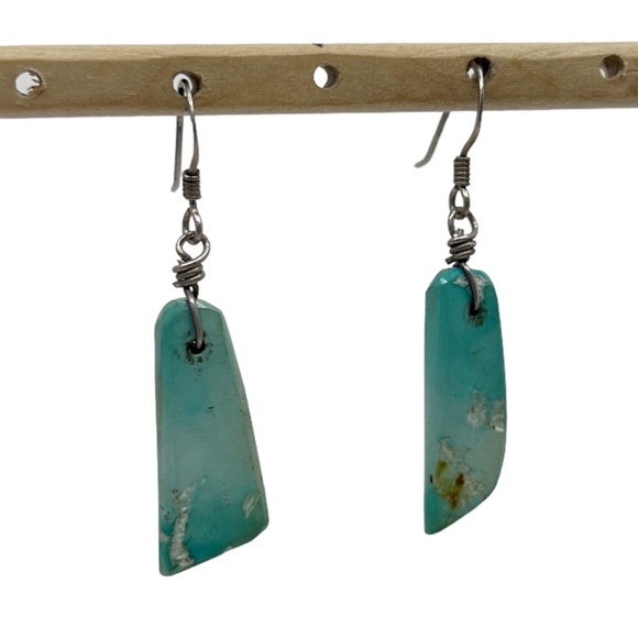 Sterling silver turquoise earrings - GM546 - Picture 2 of 2